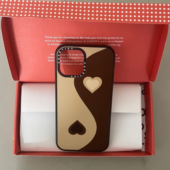 Casetify Cell Phones & Accessories Casetify Heart Yin Yang Brown